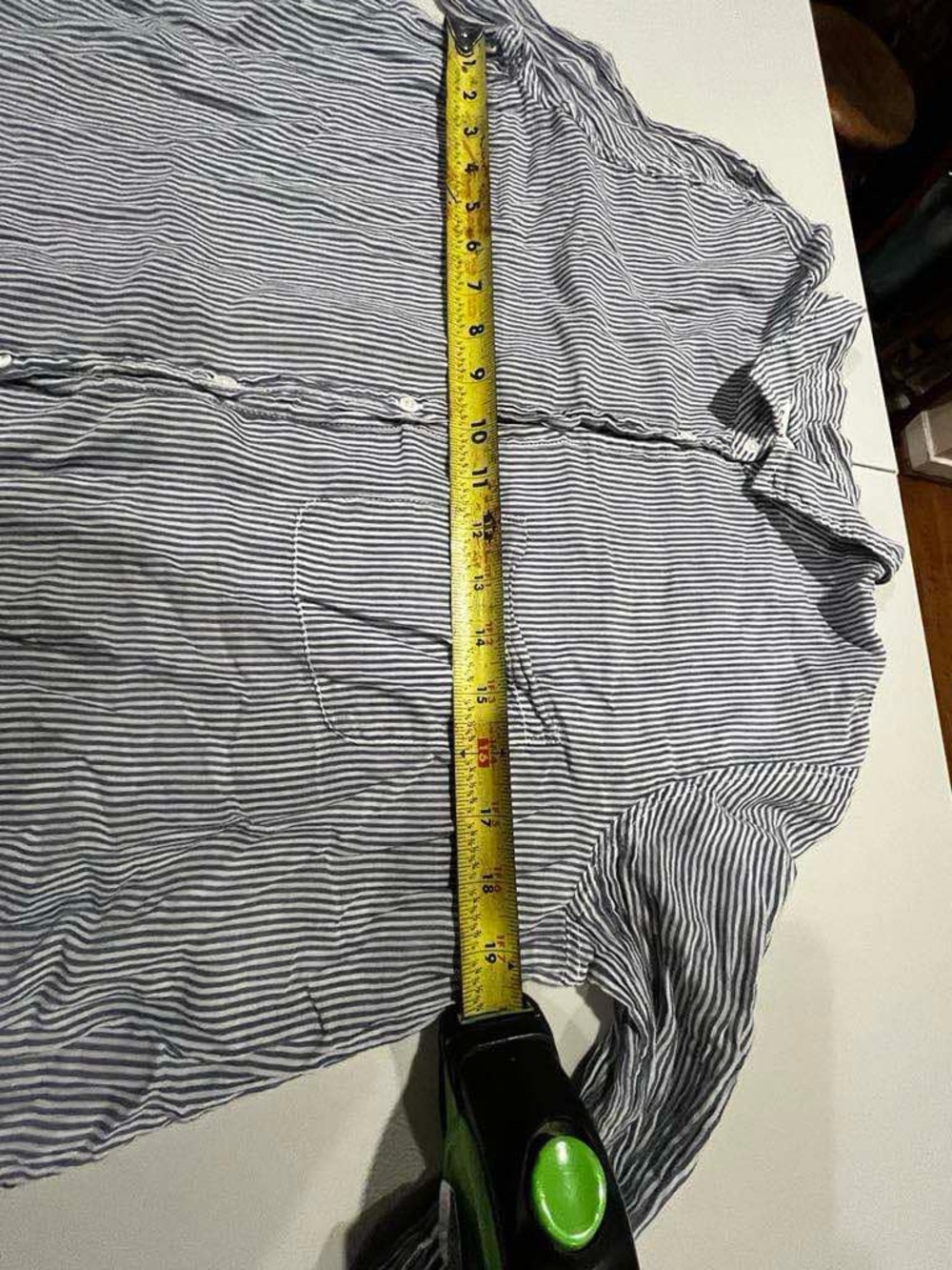 XiRENA Light Blue & White Striped Casual Button-Down Shirt Size Large - Picture 10 of 12